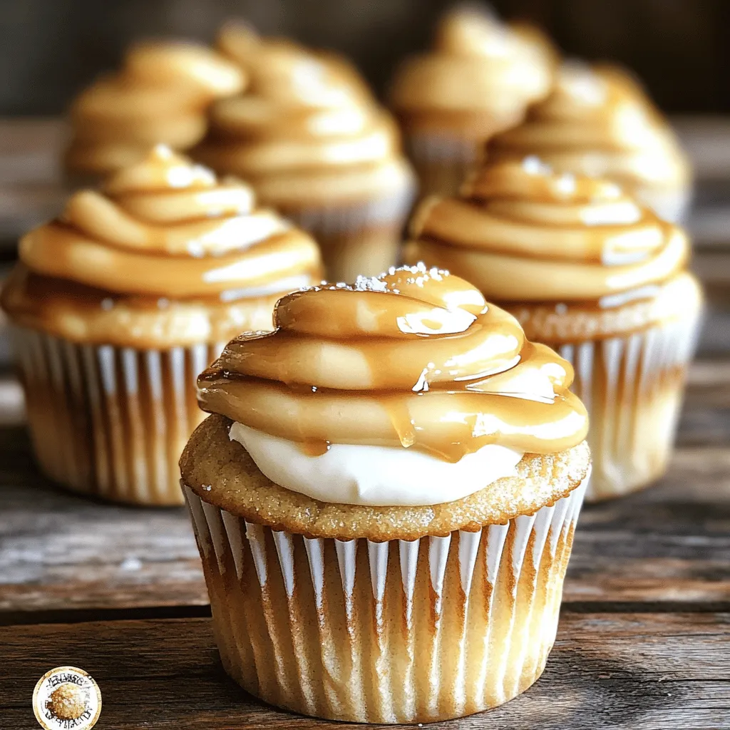 Karamell-Cupcakes mit Vanille-Creme-Zentrum Genuss