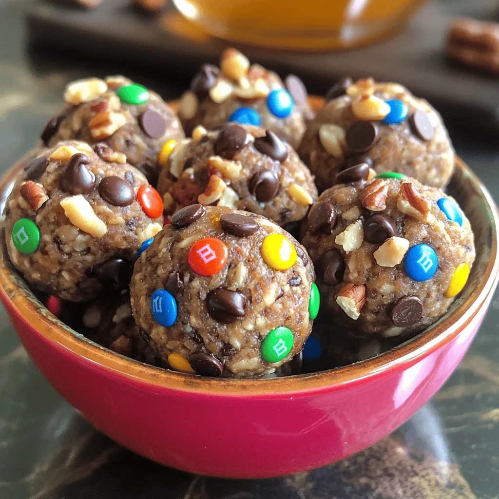 Monster Cookie Protein Balls als gesunde Snacks