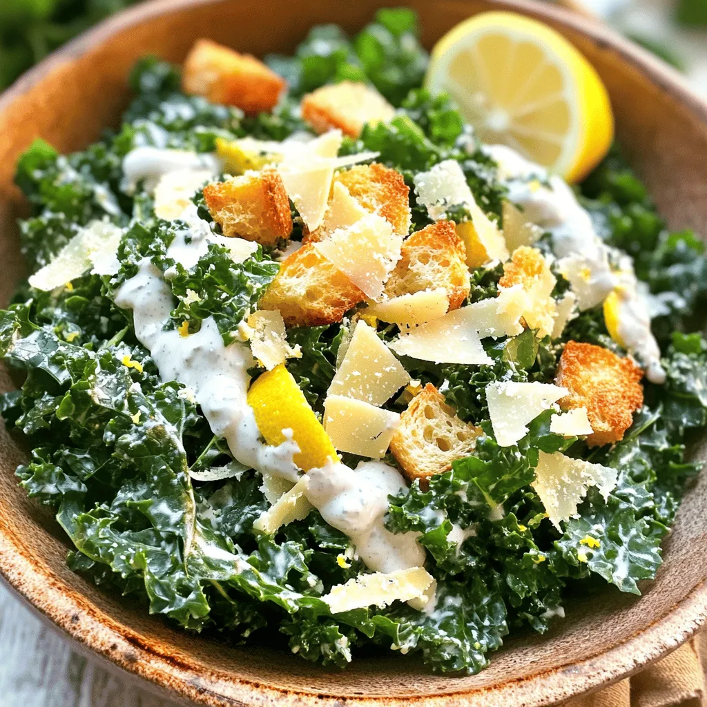 Kale Caesar Salad Gesund und Einfach Zubereiten