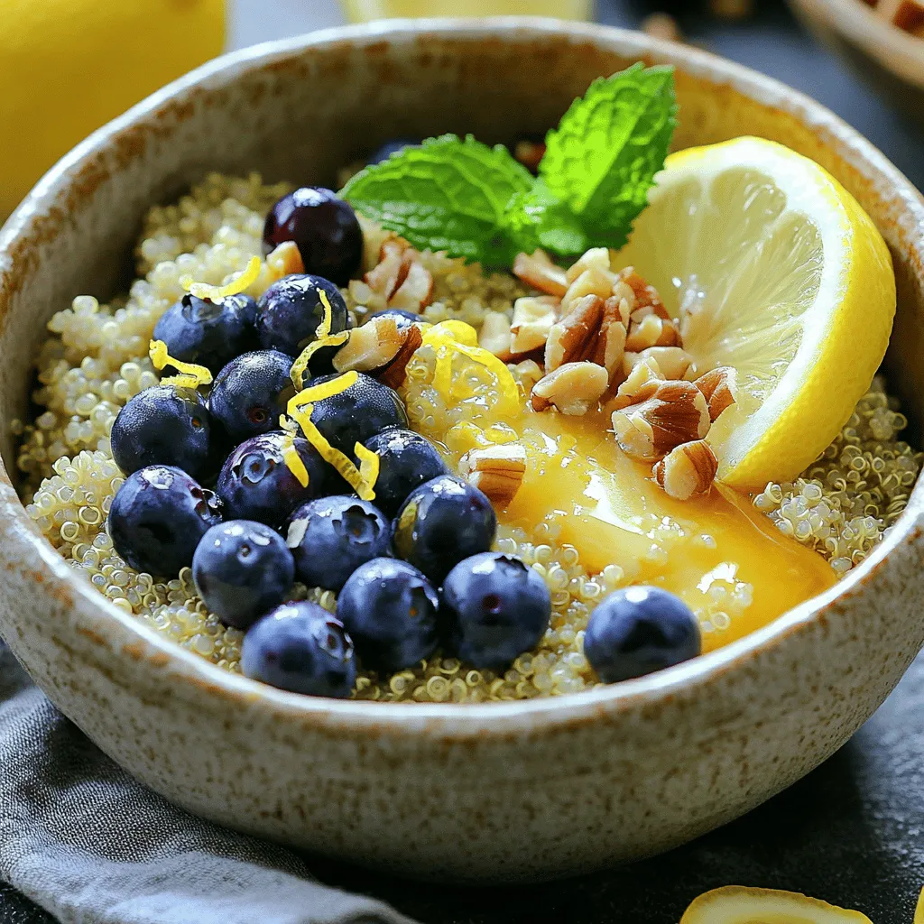 Lemon Blueberry Breakfast Quinoa Gesunder Start in den Tag