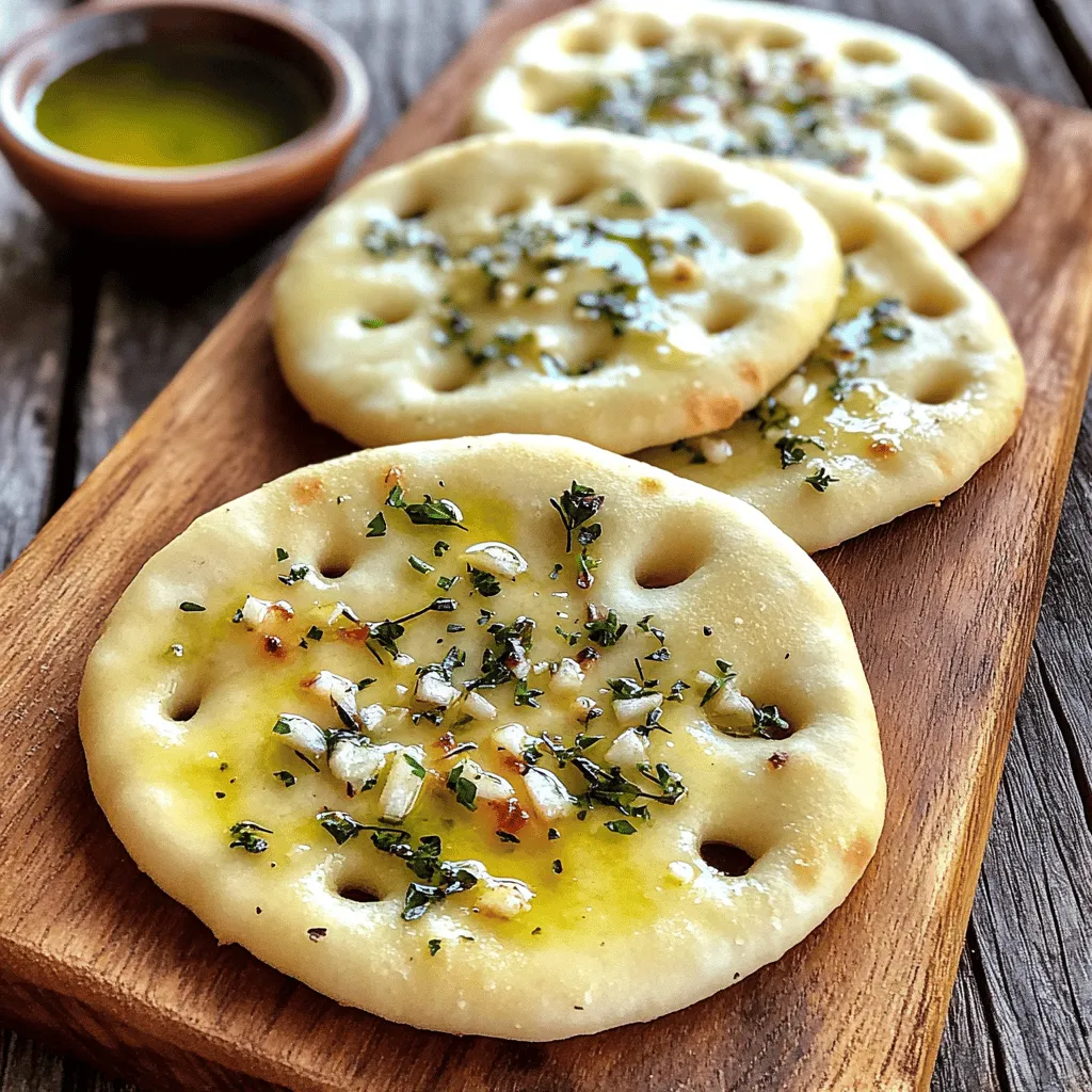 Einfaches Knoblauch-Kräuter-Fladenbrot Rezept lecker