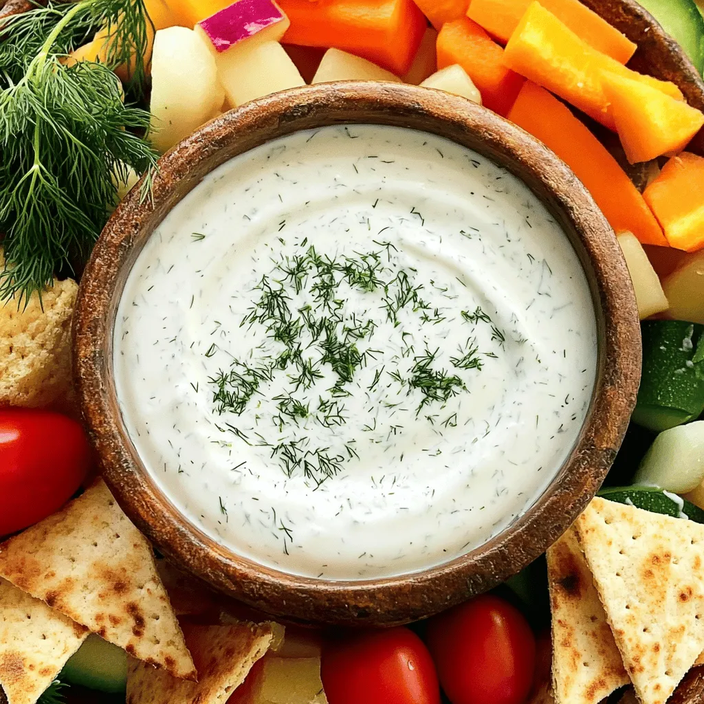 Griechischer Joghurt Ranch Dip für frische Snacks