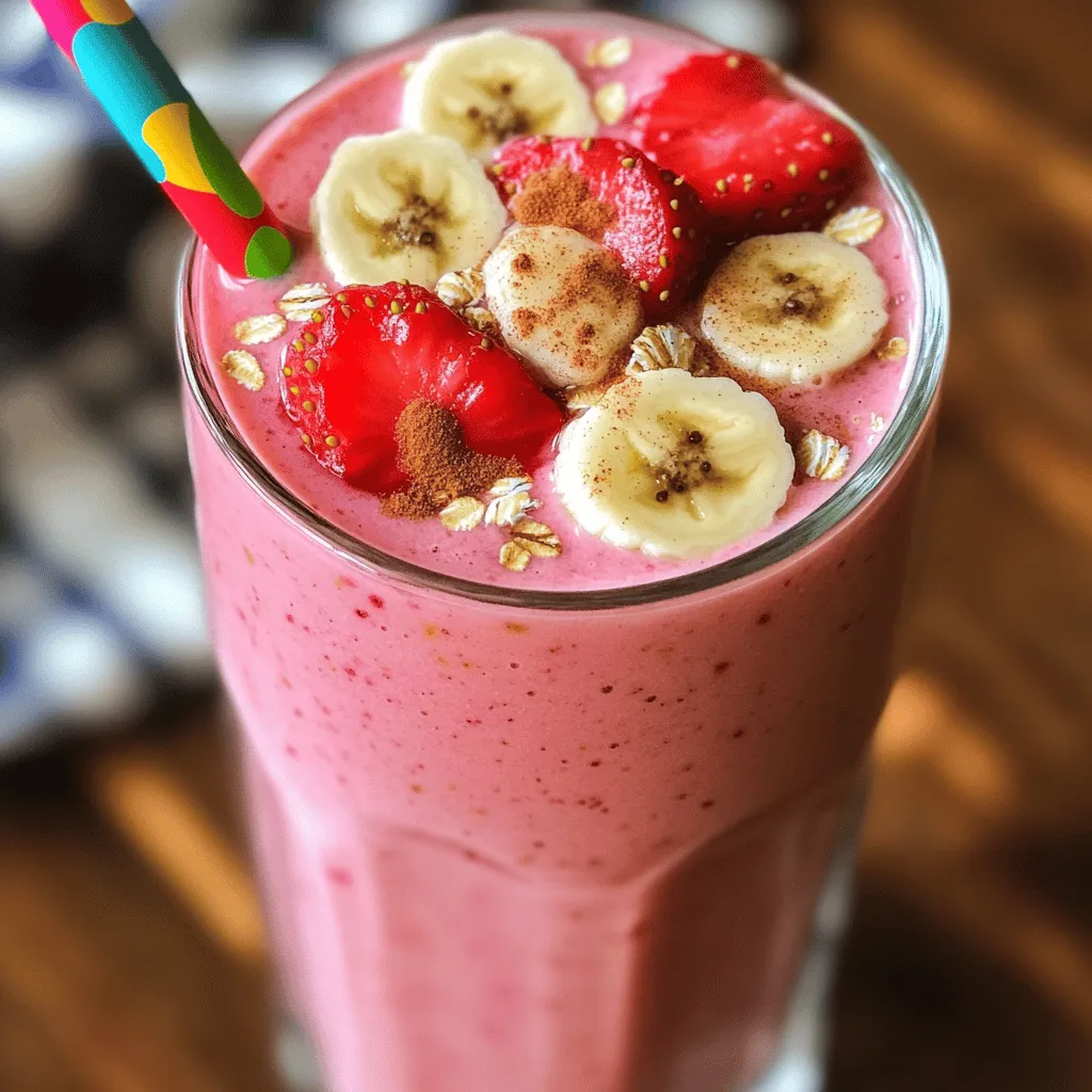 Erdbeer-Banane-Hafer-Smoothie Frisch und Genussvoll