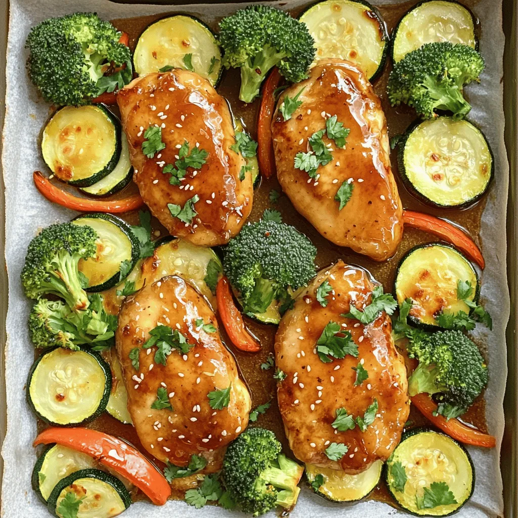 Honey Soy Baked Chicken and Veggies Einfaches Rezept