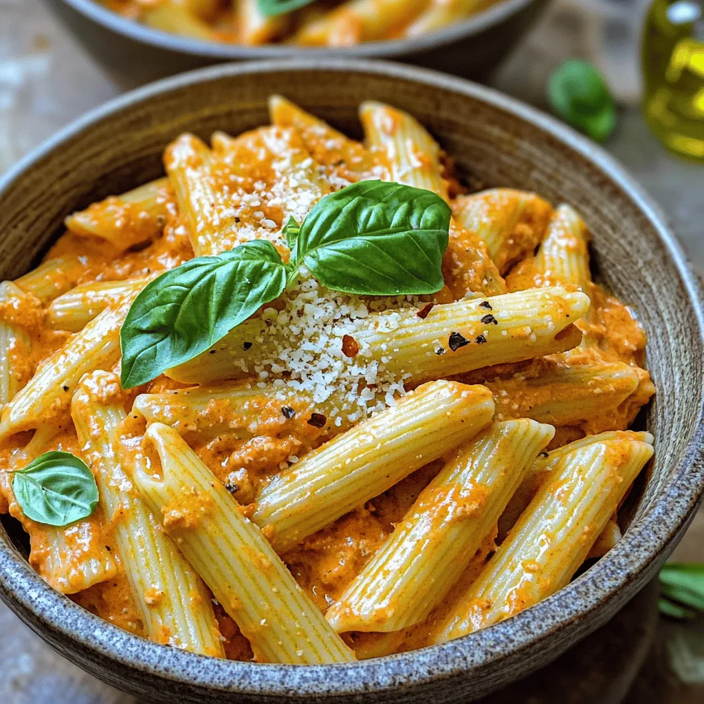 Cremige Vodka-Pasta Schnelles und köstliches Rezept