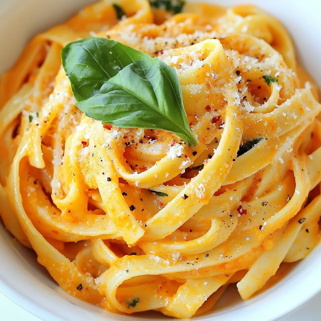 Cremige Rote Paprika Pasta Einfach und Schnell Zubereiten