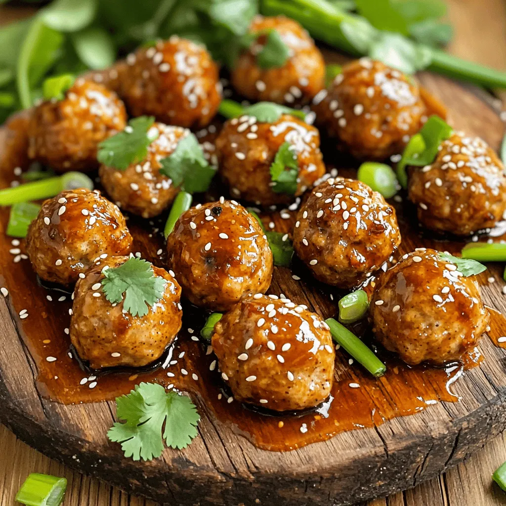 Sticky Ginger Soy Turkey Meatballs für genussvolles Essen