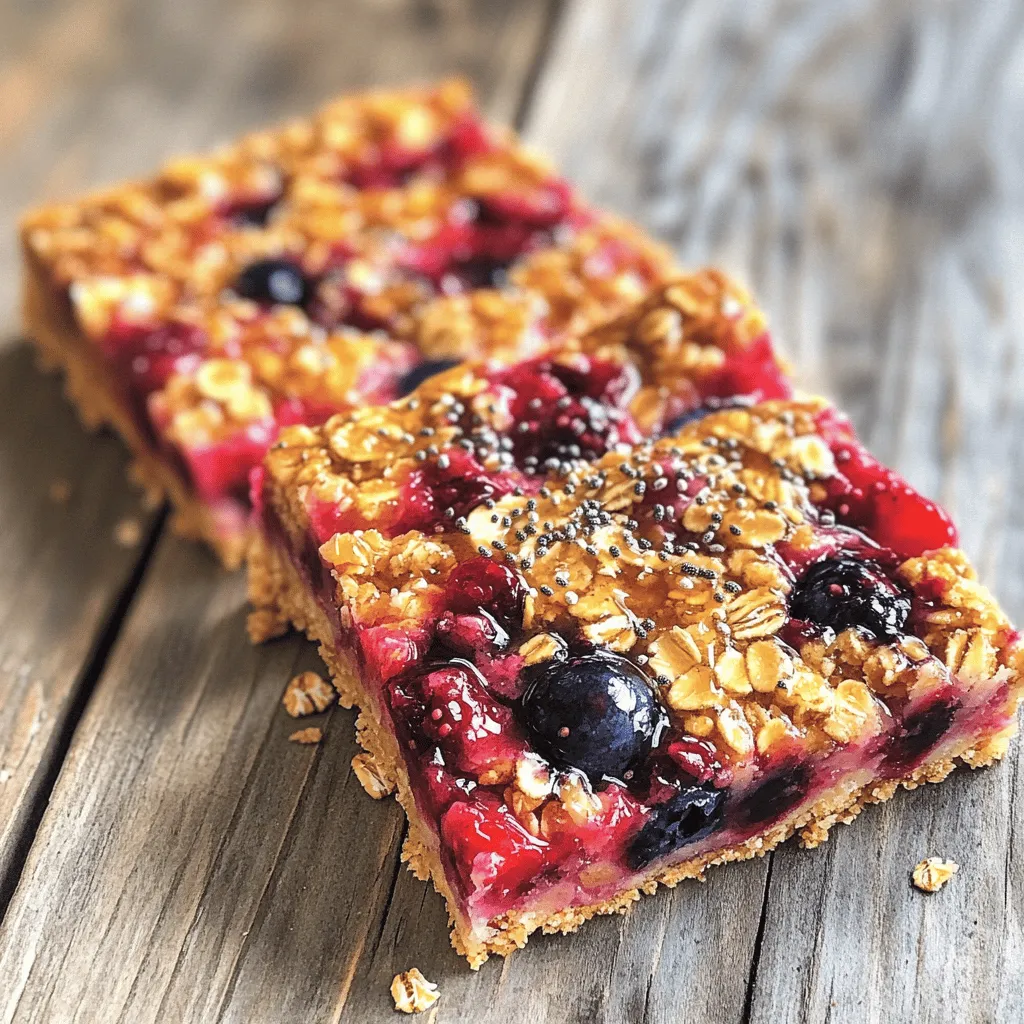 Gluten-Free Berry Oat Breakfast Bars Schnell und Einfach