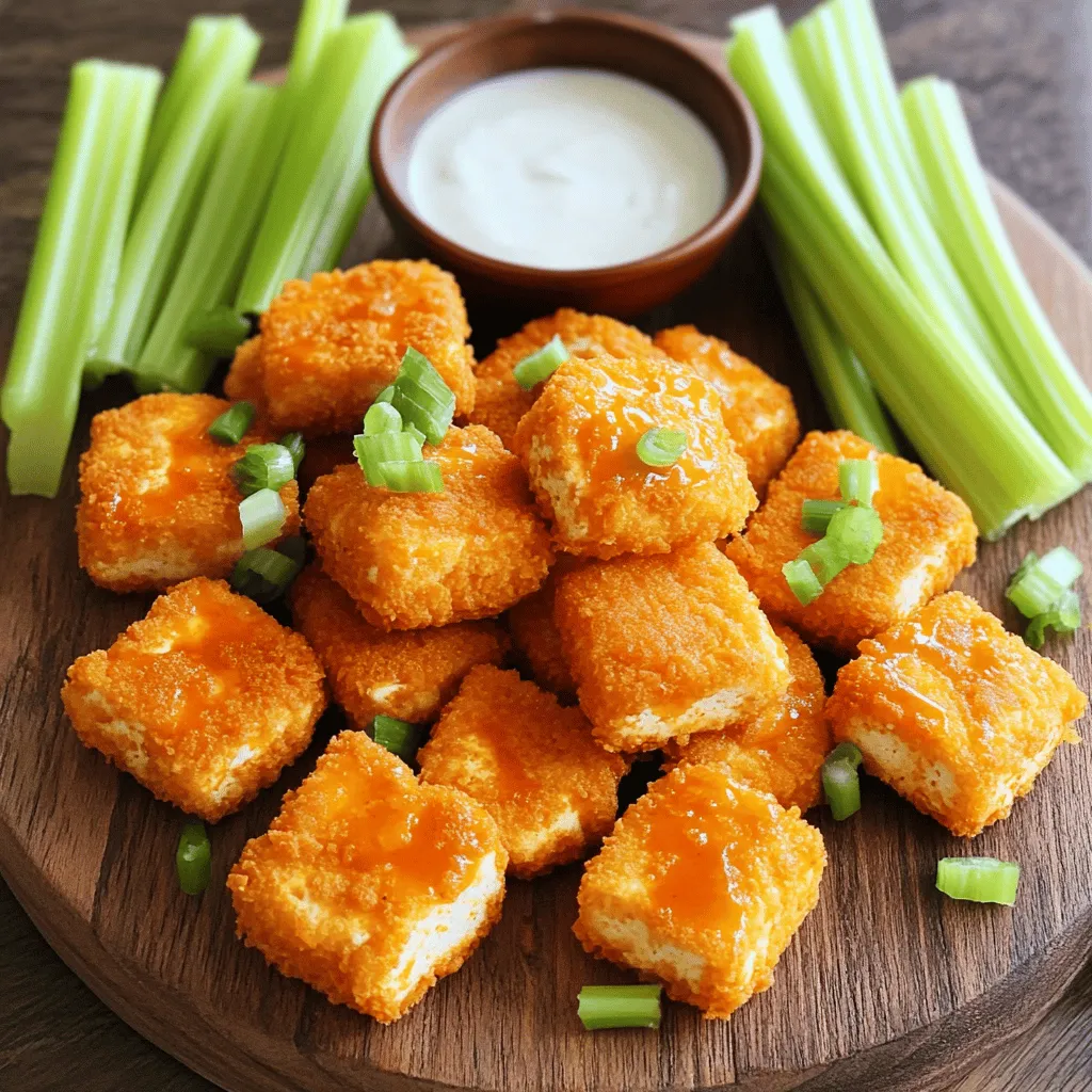 Crispy Baked Buffalo Tofu Nuggets Einfaches Rezept
