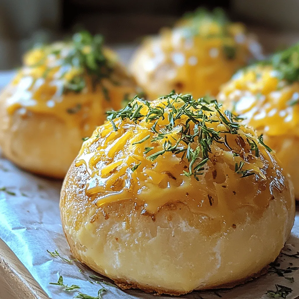 Um Käse-Knoblauch-Butter-Bomben zu machen, benötigst du einige einfache Zutaten. Du brauchst eine Dose Pillsbury Biscuitteig, geriebenen Cheddar-Käse und Frischkäse. Außerdem brauchst du ungesalzene Butter, Knoblauch, Oregano, Paprika, Salz und frische Petersilie.