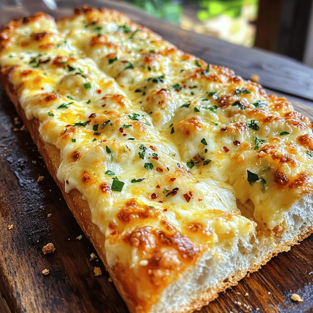 Einfaches Käse-Knoblauchbrot zum Satisfy von Hunger