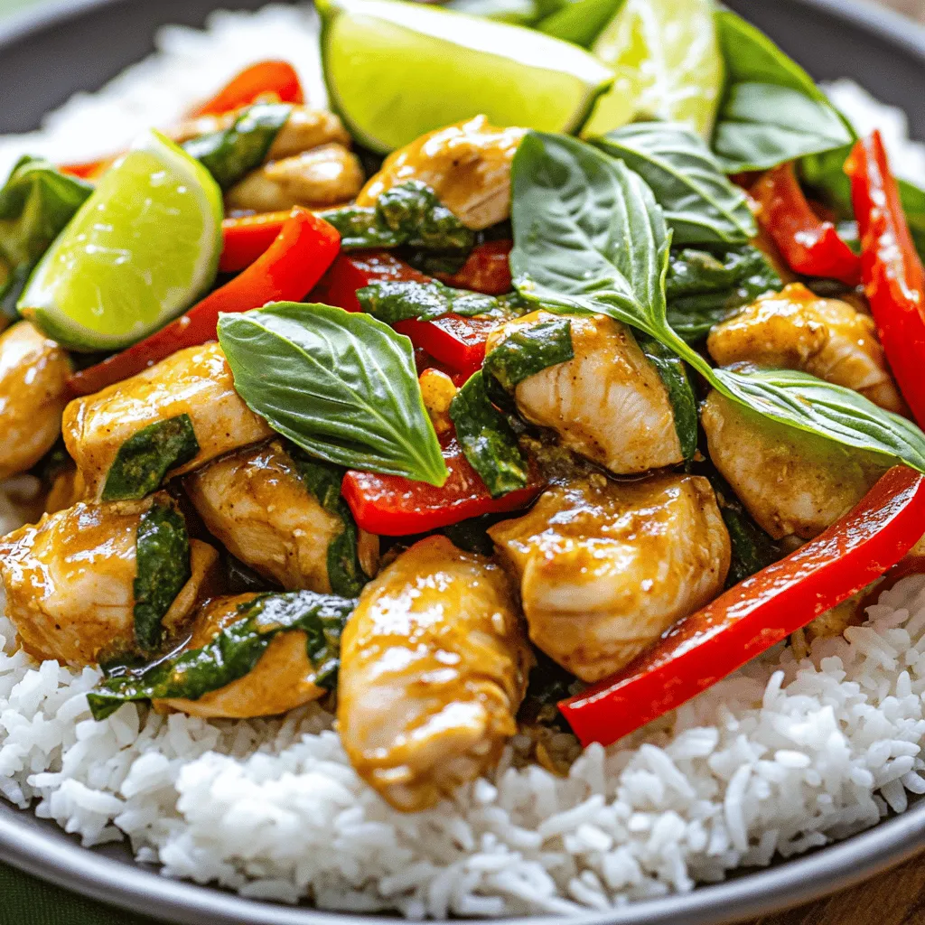 Thai-Basilikum-Hühnchen köstlich und einfach zubereiten