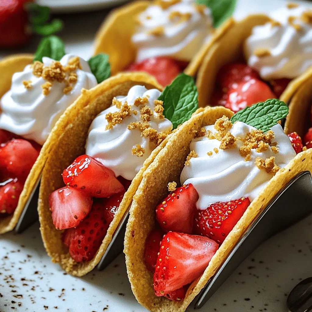 Erdbeer Crunch Mini Tacos Einfache und köstliche Idee