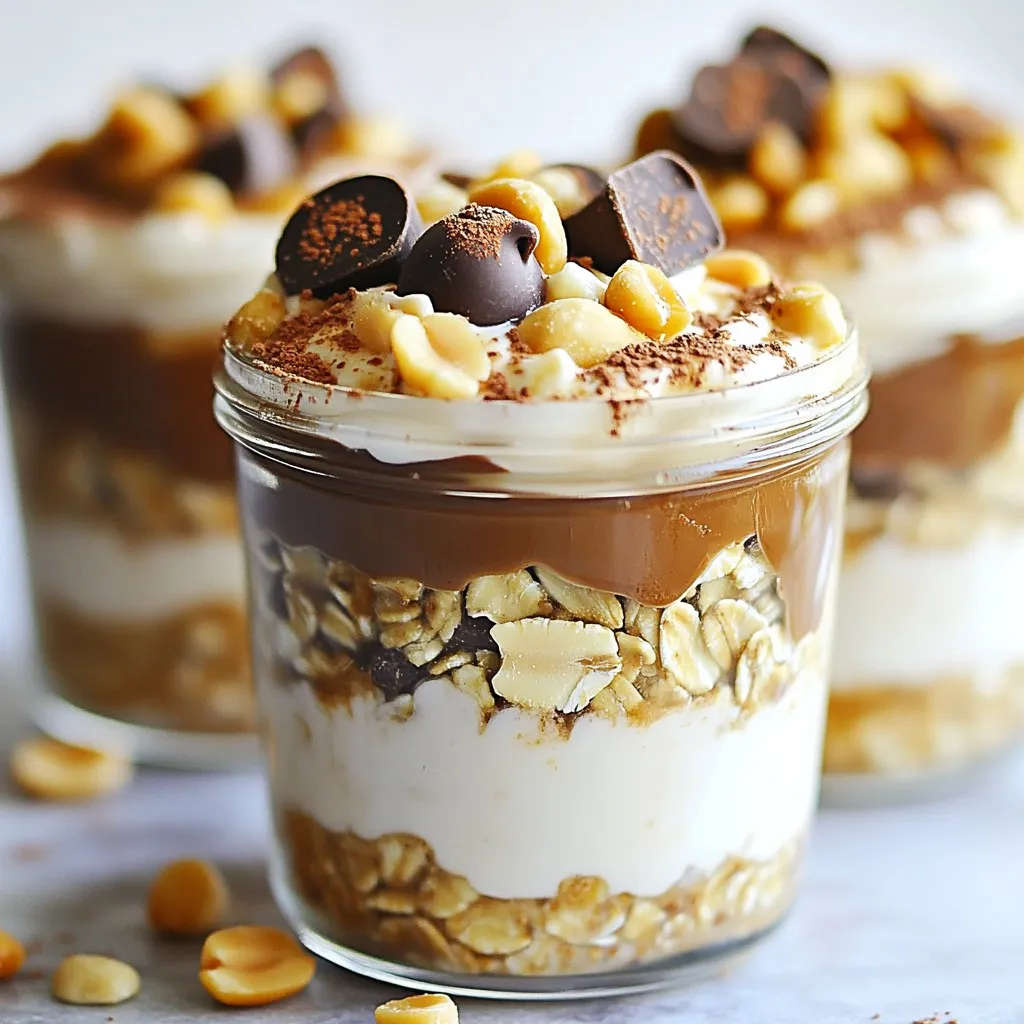 Peanut Butter Cup Overnight Oats Einfach und Lecker