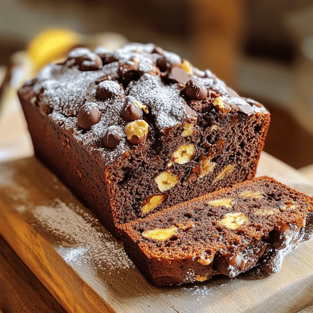 Schokoladen-Haselnuss-Bananenbrot Einfach und Köstlich
