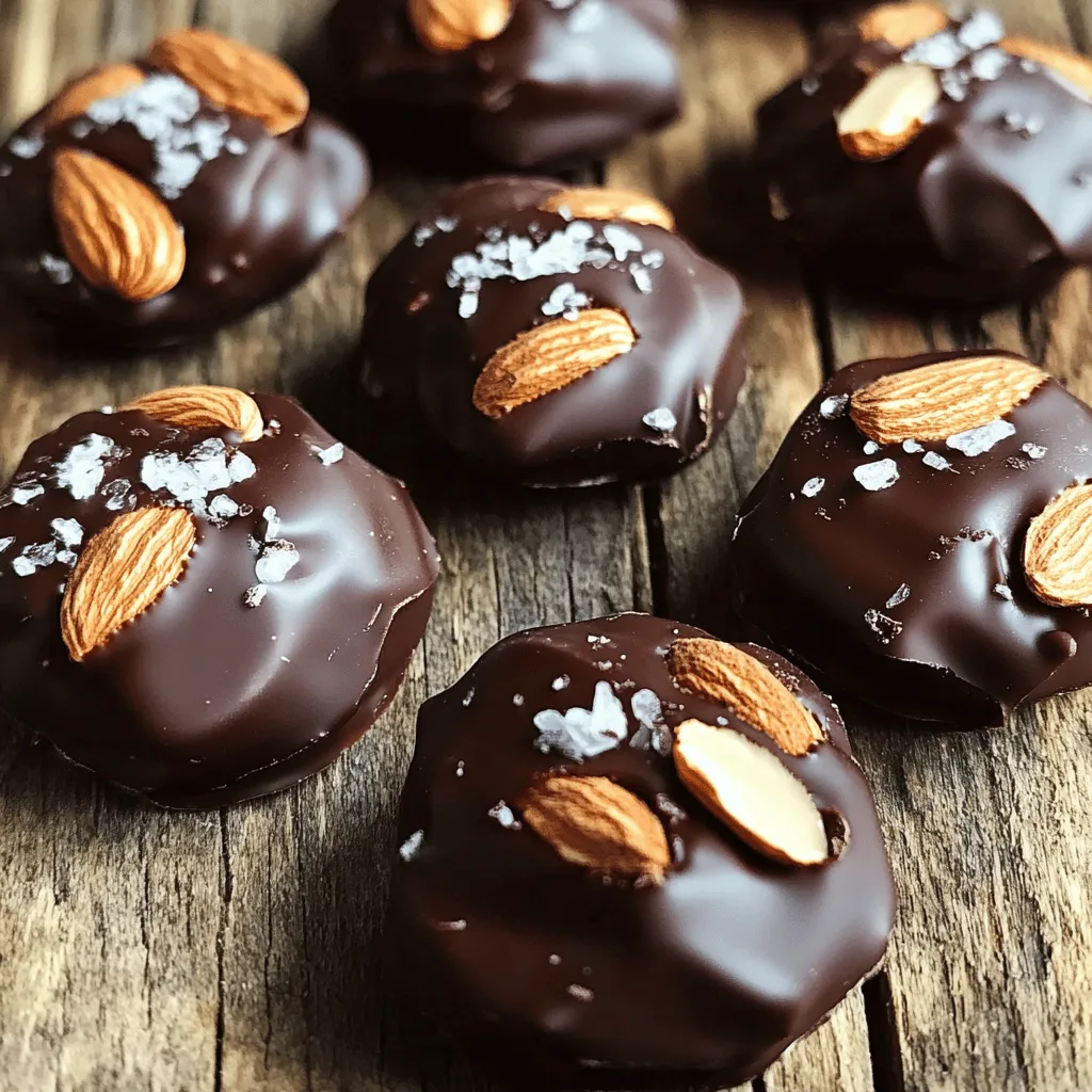 Dunkle Schokoladen-Mandelcluster Einfaches Rezept