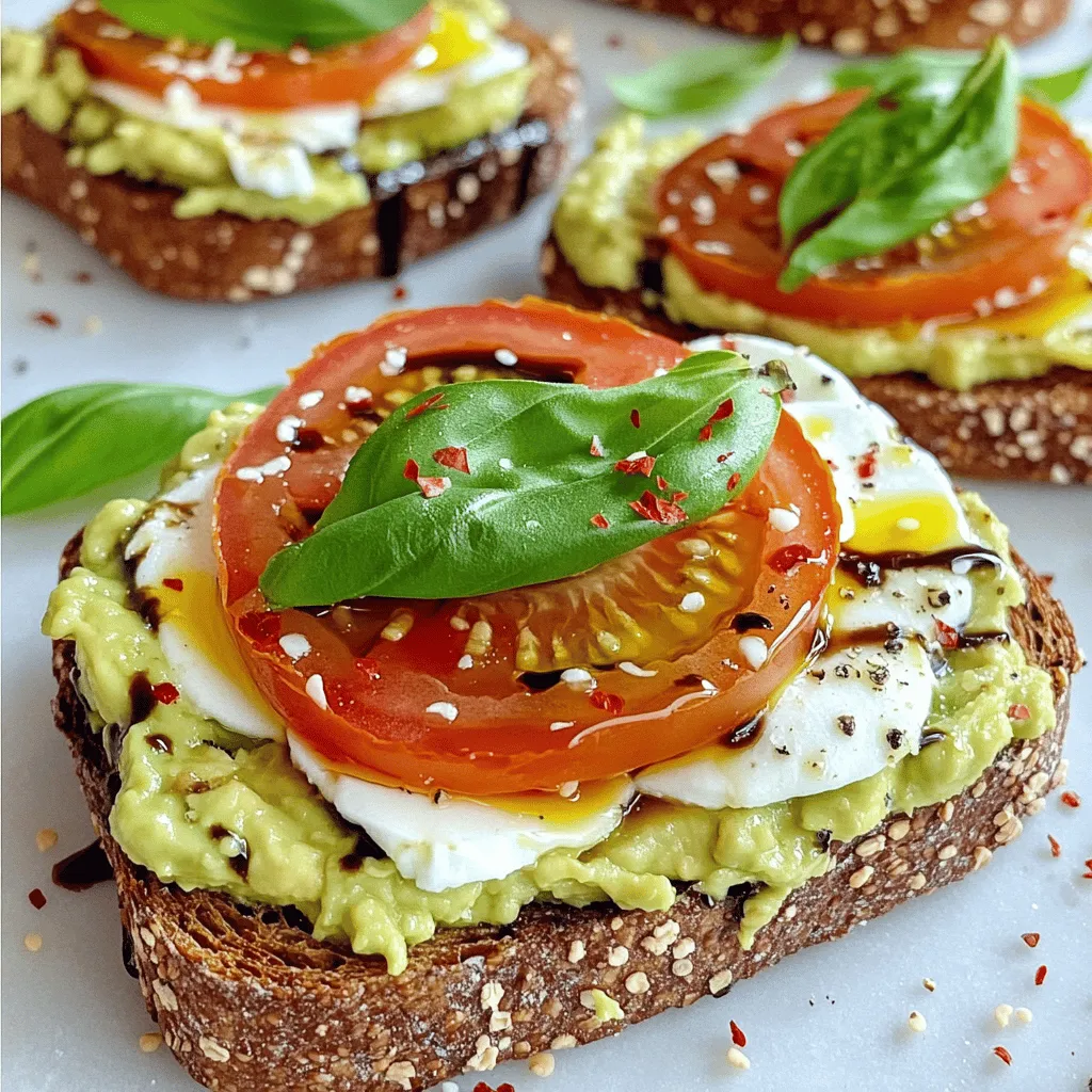 Caprese Avocado Toast lecker und einfach zubereiten