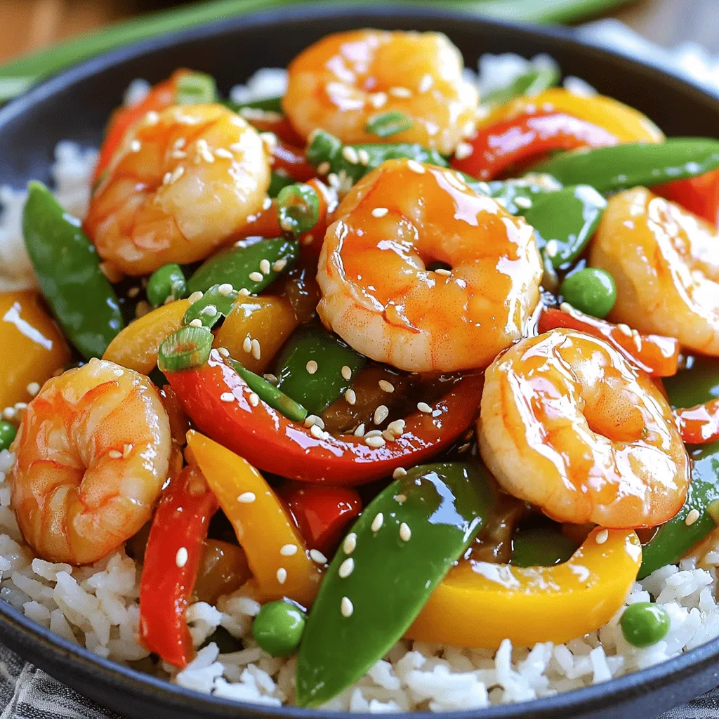 Honey Garlic Shrimp Stir Fry Schnelles und Leckeres Gericht