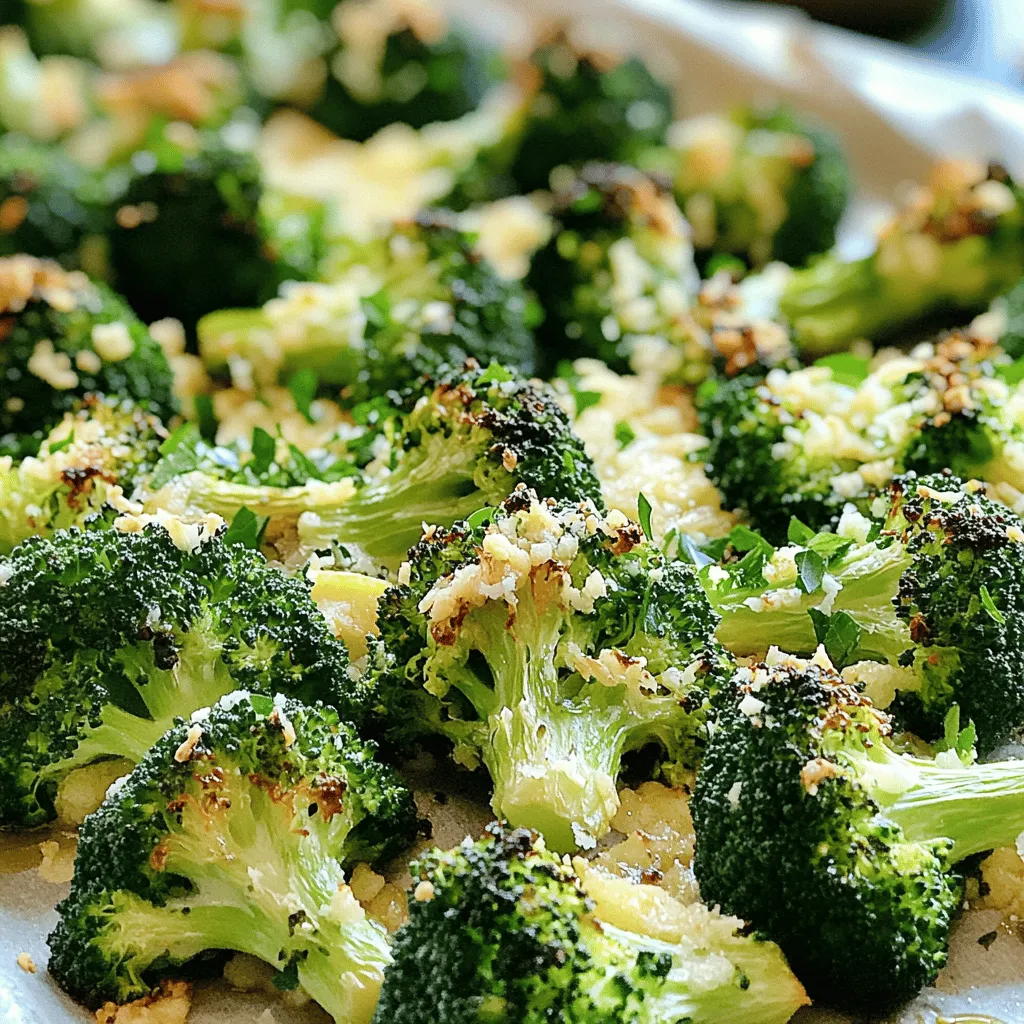 Garlic Parmesan Roasted Broccoli Knusprig und Lecker