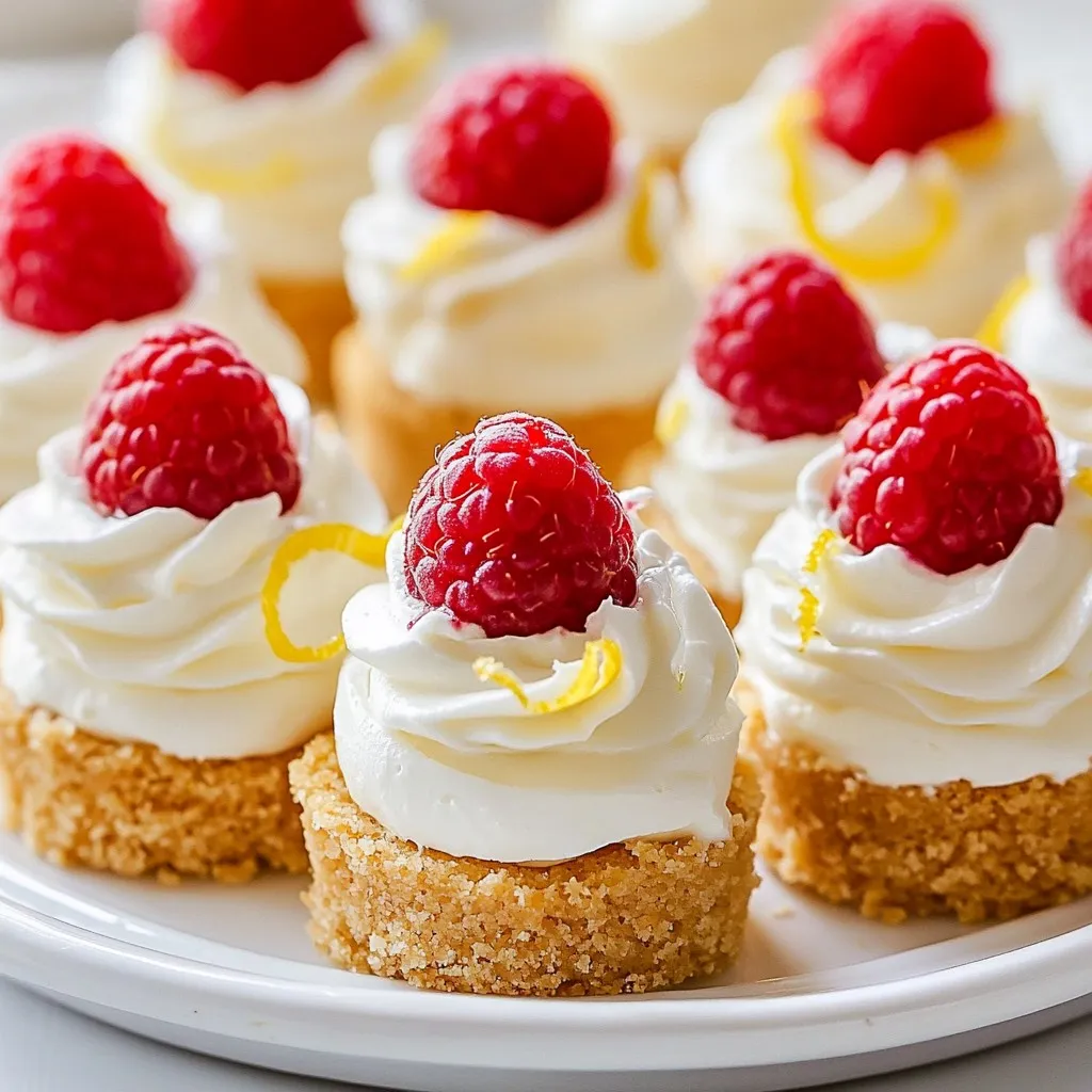 Himbeer-Zitronen-Käsekuchen-Häppchen Frisch und Lecker