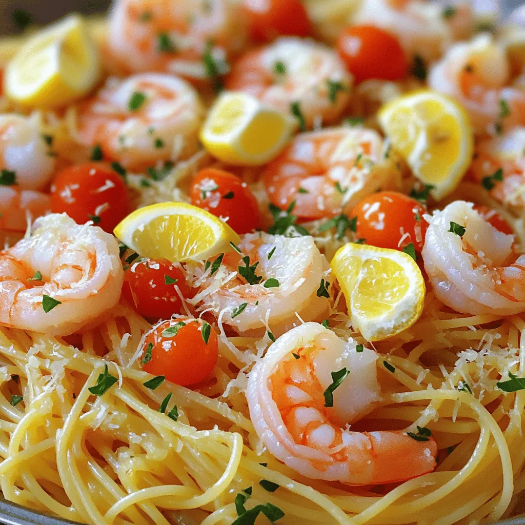 Lemon Garlic Shrimp Pasta Einfaches und schnelles Gericht
