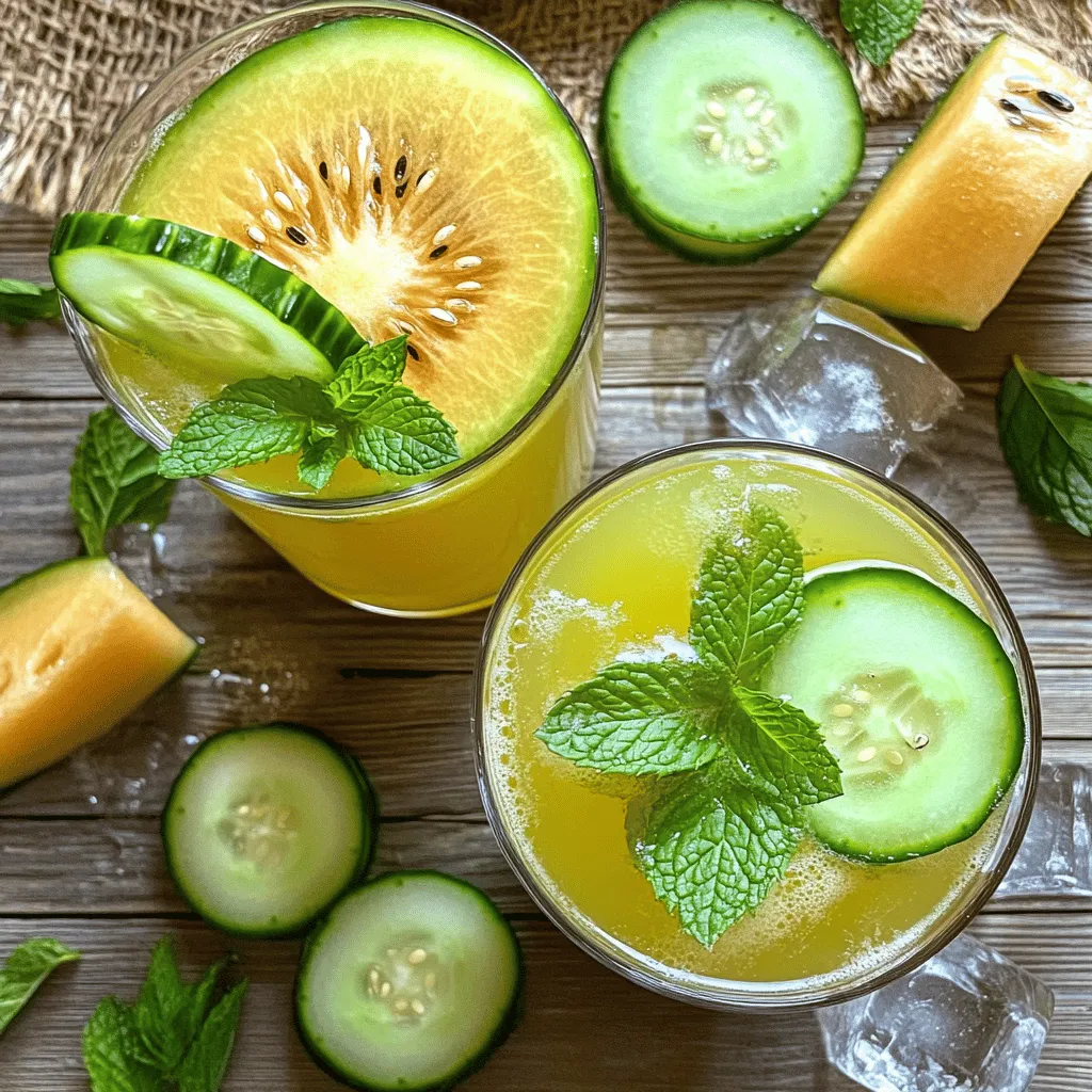 Honigmelonen-Gurken-Cooler Erfrischender Genuss