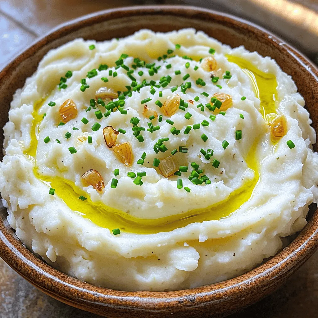 Roasted Garlic Mashed Cauliflower Gesunde Beilage