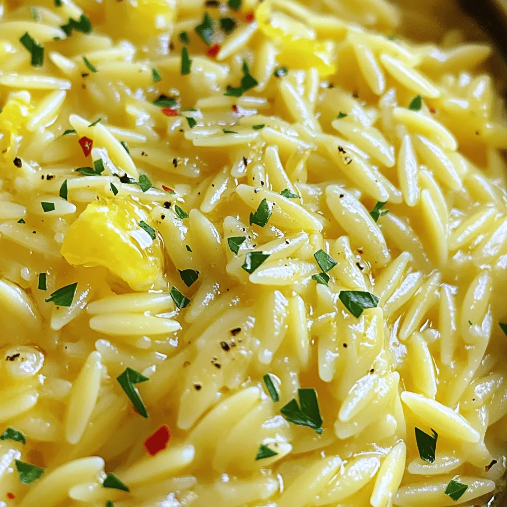 Lemon Garlic Butter Orzo Einfaches und schnelles Gericht