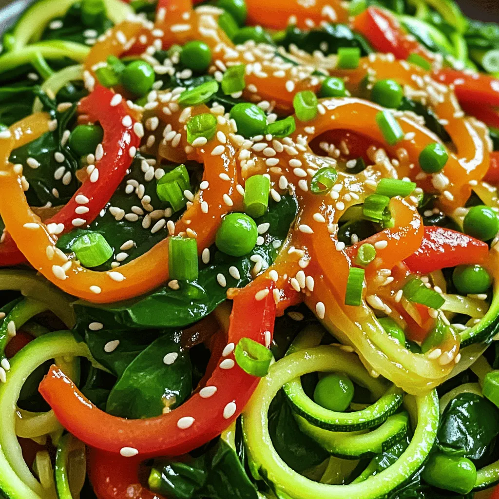 Zucchini Noodle Stir Fry Schnelles und gesundes Gericht