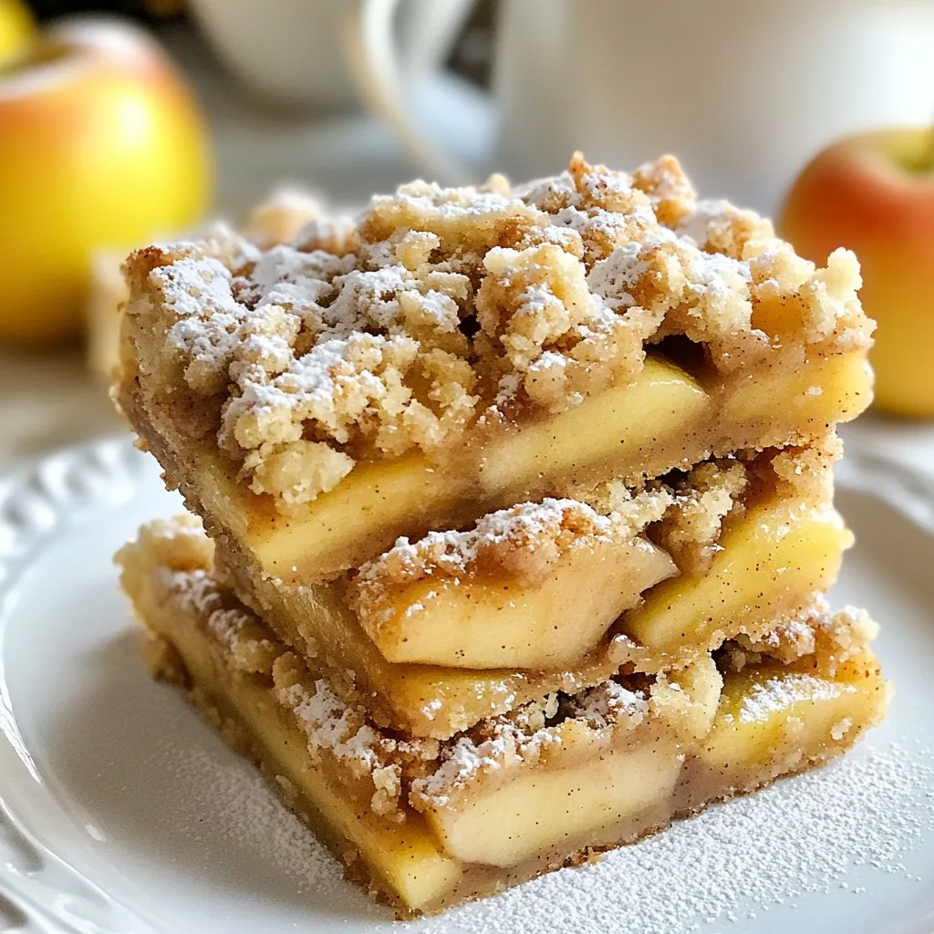 Cinnamon Apple Crumble Bars Einfach und Lecker