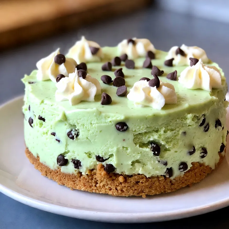 Mint Chocolate Chip Cheesecake Lecker und Erfrischend