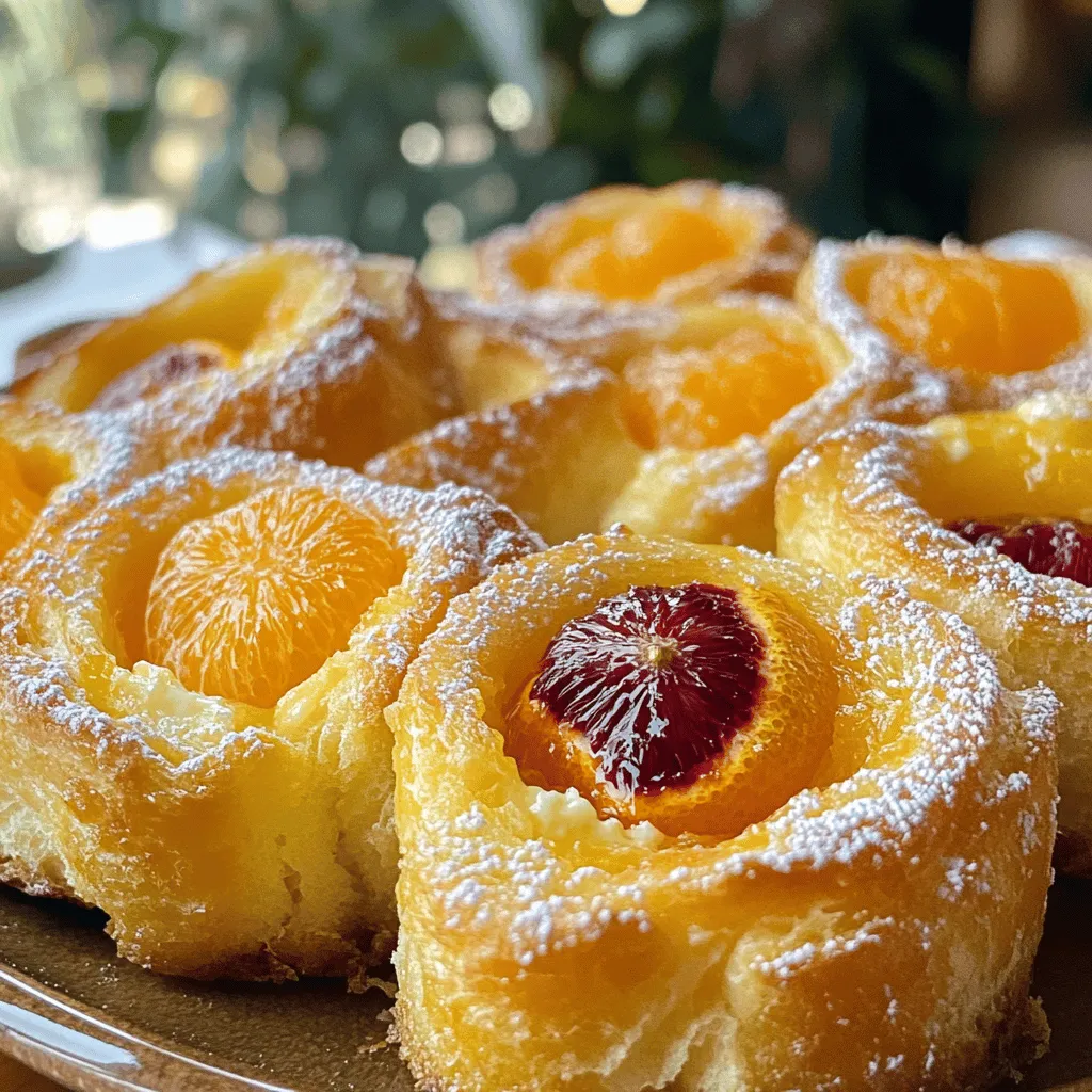 - 2 Blutorangen, geschält und in Scheiben geschnitten - 1 Tasse Milch - 3 Eier - 4 Scheiben Brioche-Brot
