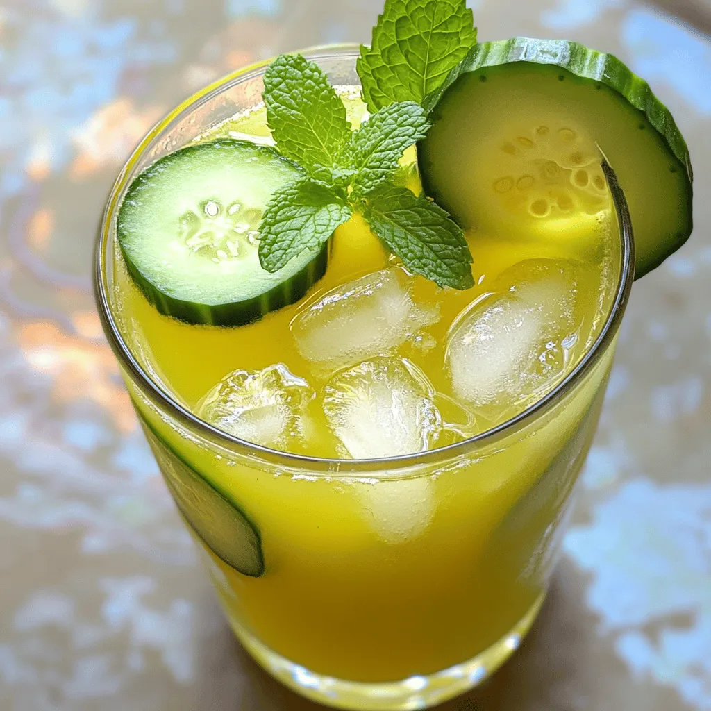 Honeydew Cucumber Cooler Erfrischendes Getränk Rezept