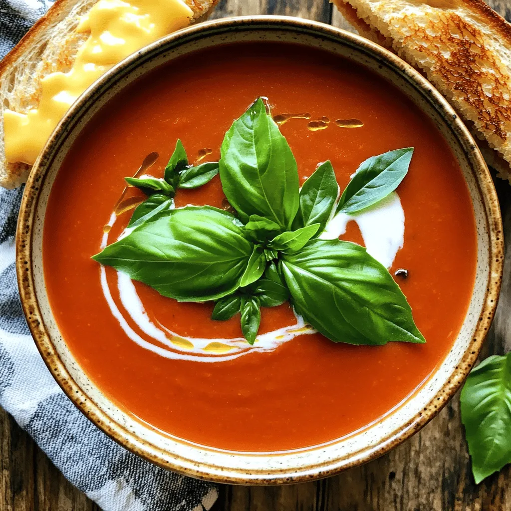 Cremige Tomaten-Basilikum-Suppe Lecker und Einfach