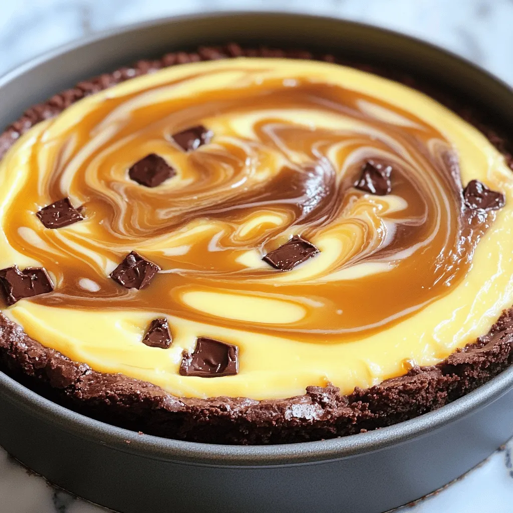 Karamell Brownie Cheesecake Köstliches Dessert Rezept