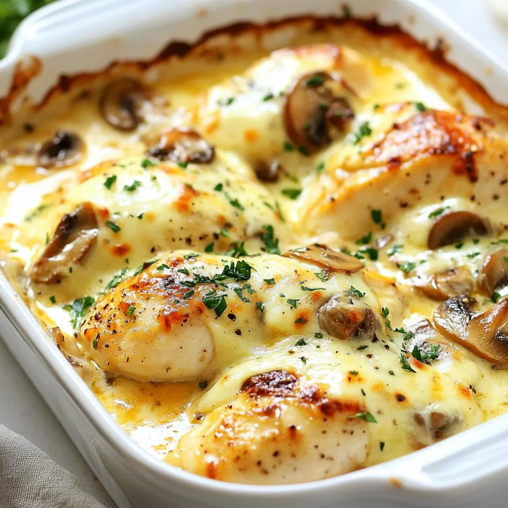 Creamy Mushroom Chicken Bake Einfache Genuss Rezept
