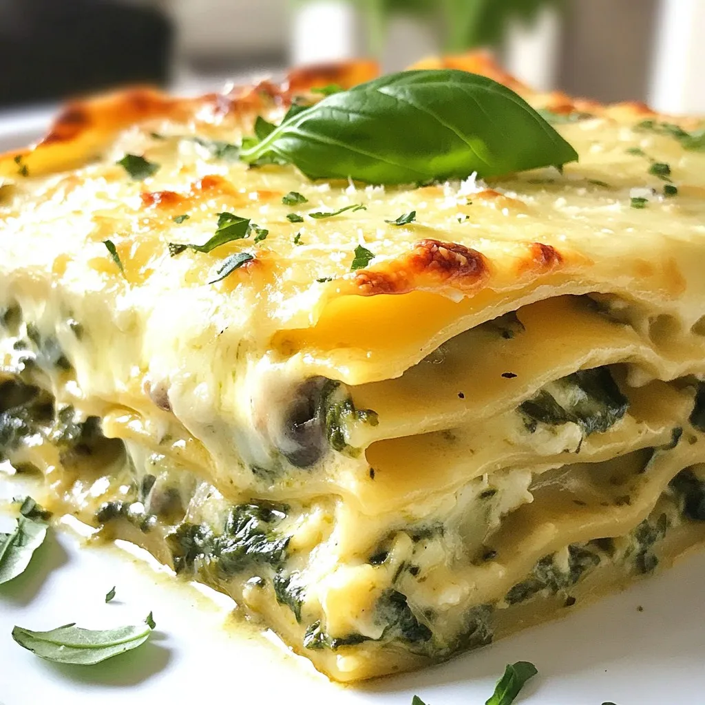 Creamy Spinach Mushroom Lasagna Verführerisch und Einfache
