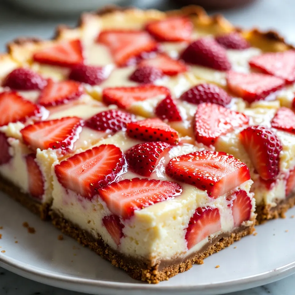 Strawberry Cheesecake Bars Einfach und Lecker Rezept