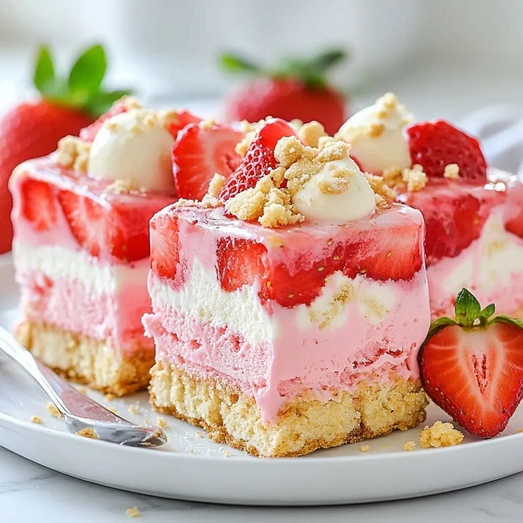 Strawberry Shortcake Ice Cream Bars Frisch und Lecker