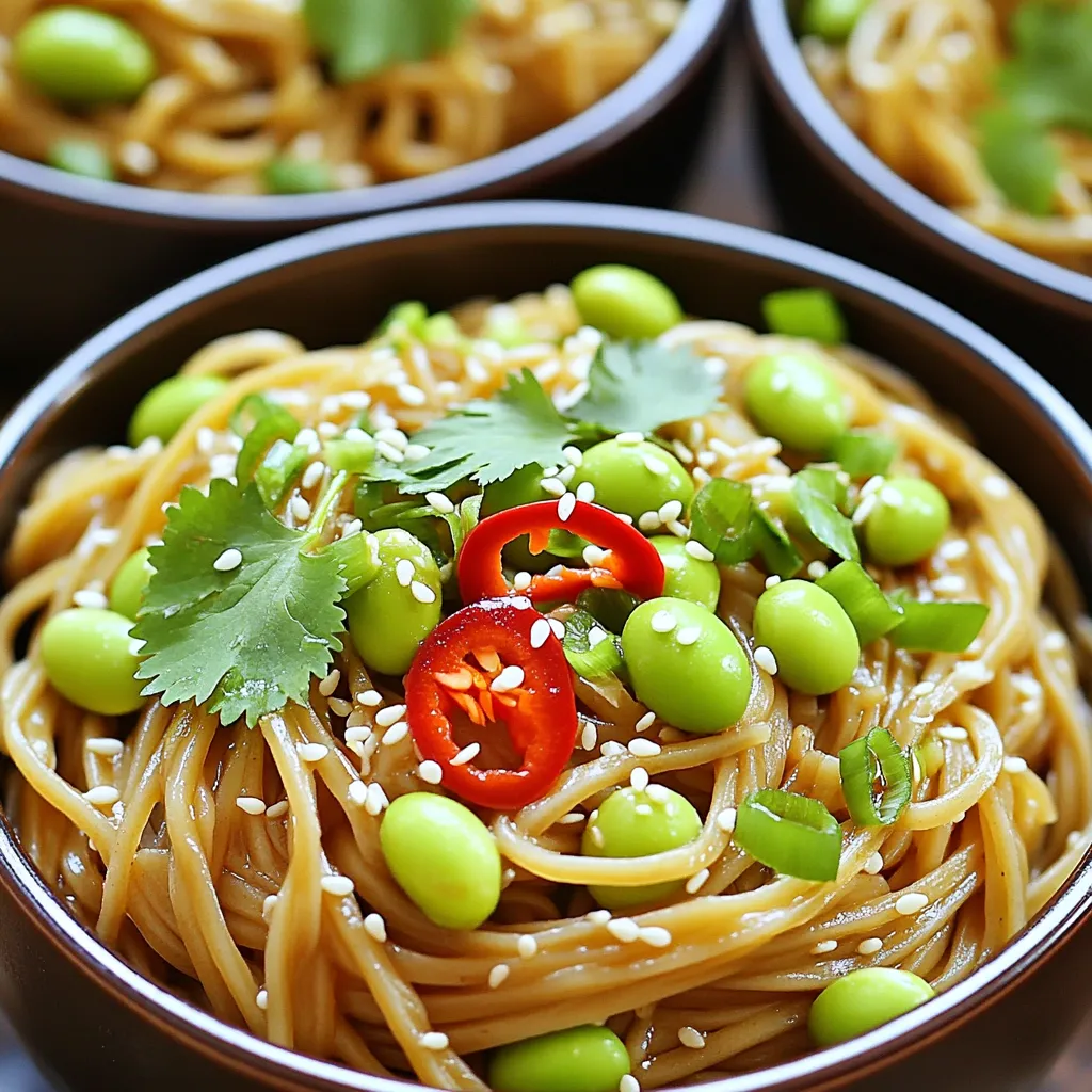 Schnelle Chili Knoblauch Edamame Nudeln Genuss