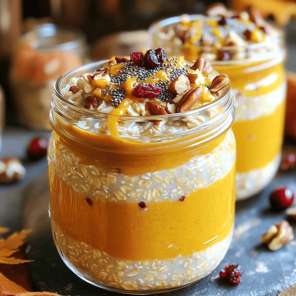 Kürbisgewürz Overnight Oats Einfaches Frühstücksrezept