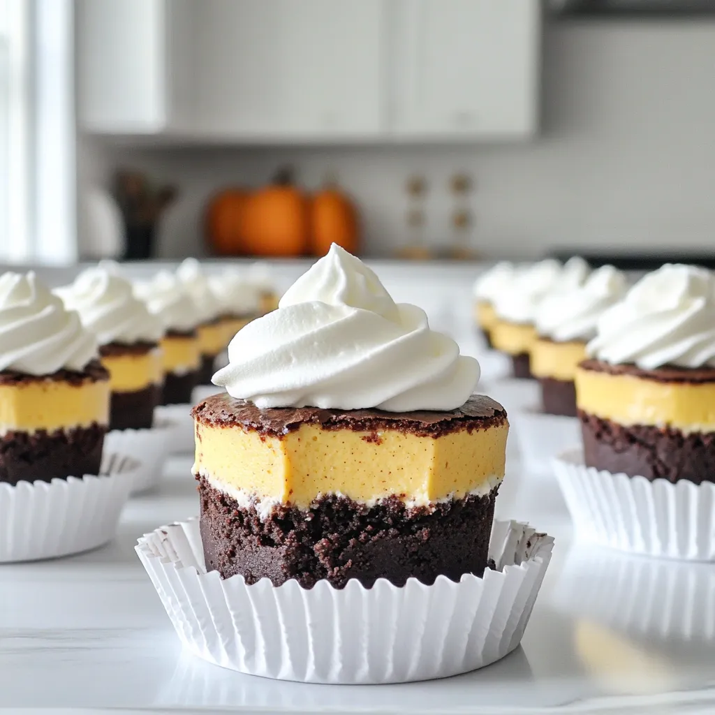 Kürbis-Käsekuchen-Brownie-Tassen Lecker und Einfach