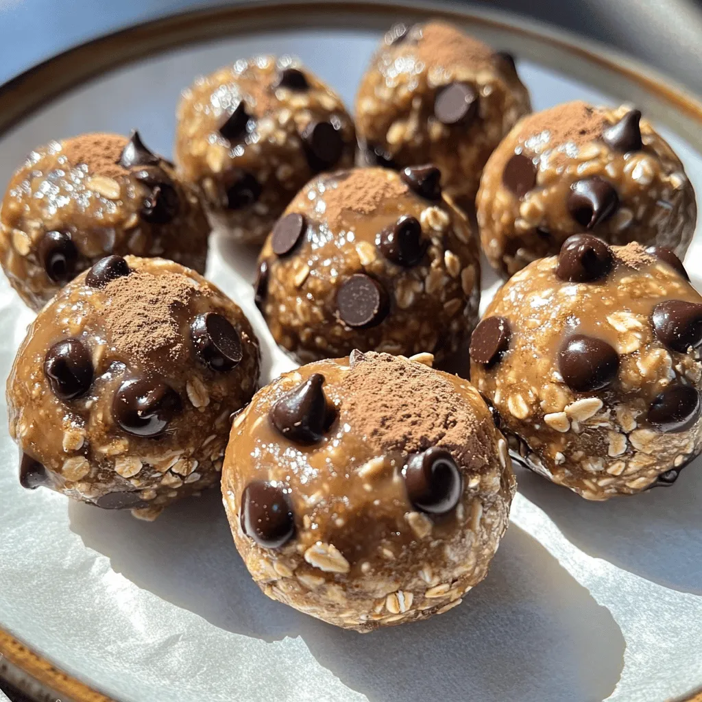 Erdnussbutter-Schokoladen-Energie Bällchen für Energie