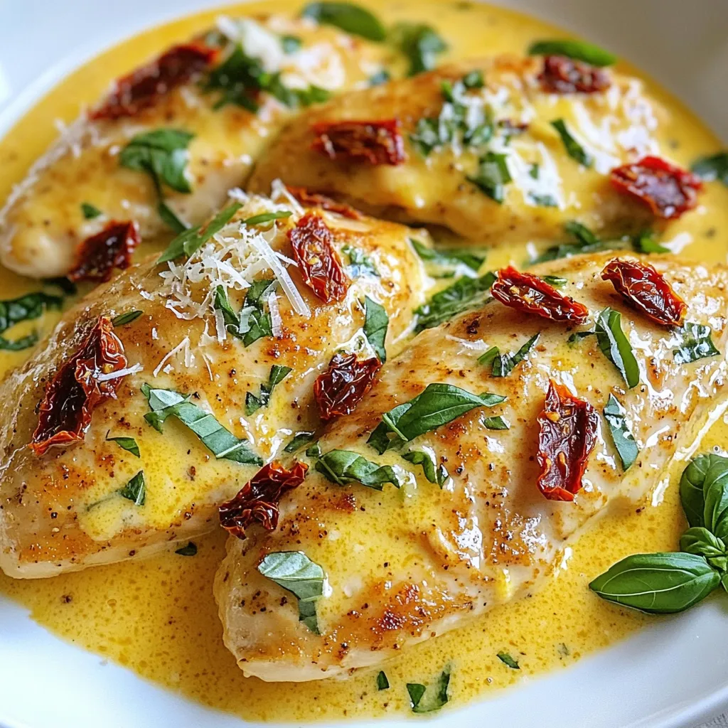 Creamy Sun Dried Tomato Chicken Köstliches Rezept