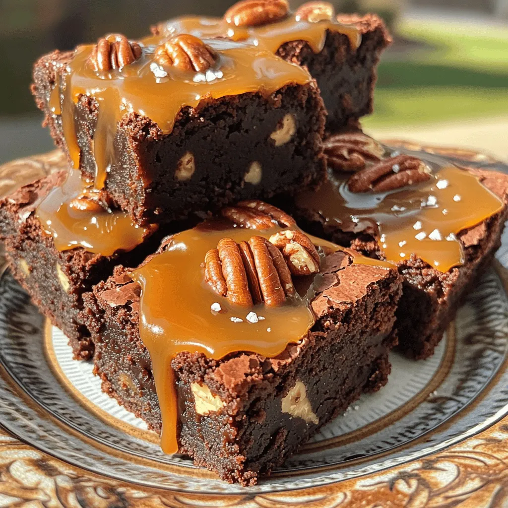 Karamell-Pecannuss-Turtle-Brownies Genussvoll Backen