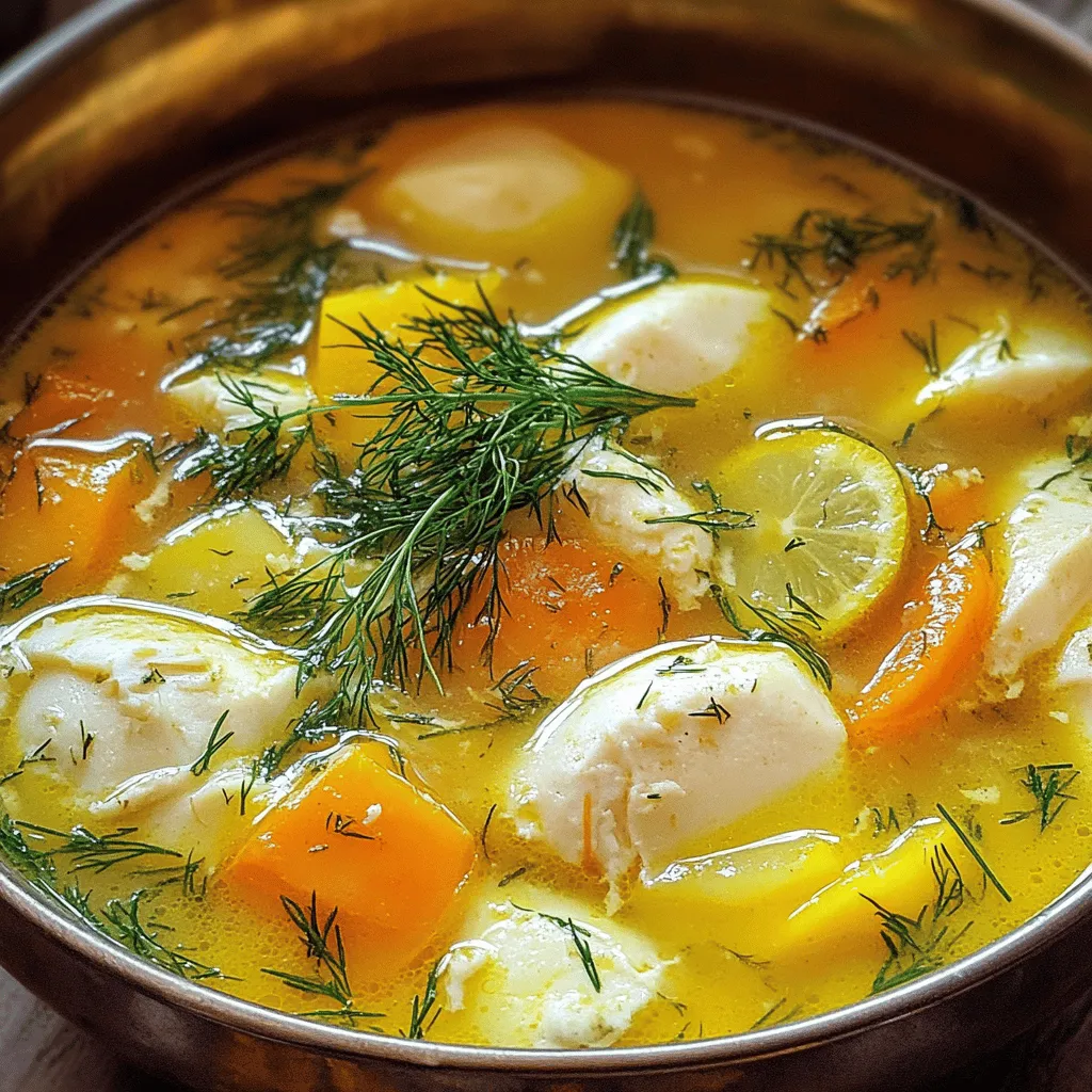 Für Avgolemono brauchen Sie einige wichtige Zutaten. Die Hauptbestandteile sind Hähnchen, Brühe, Eier und Zitronen. Diese Zutaten bilden die Basis einer köstlichen Zitronensuppe mit Hühnchen.