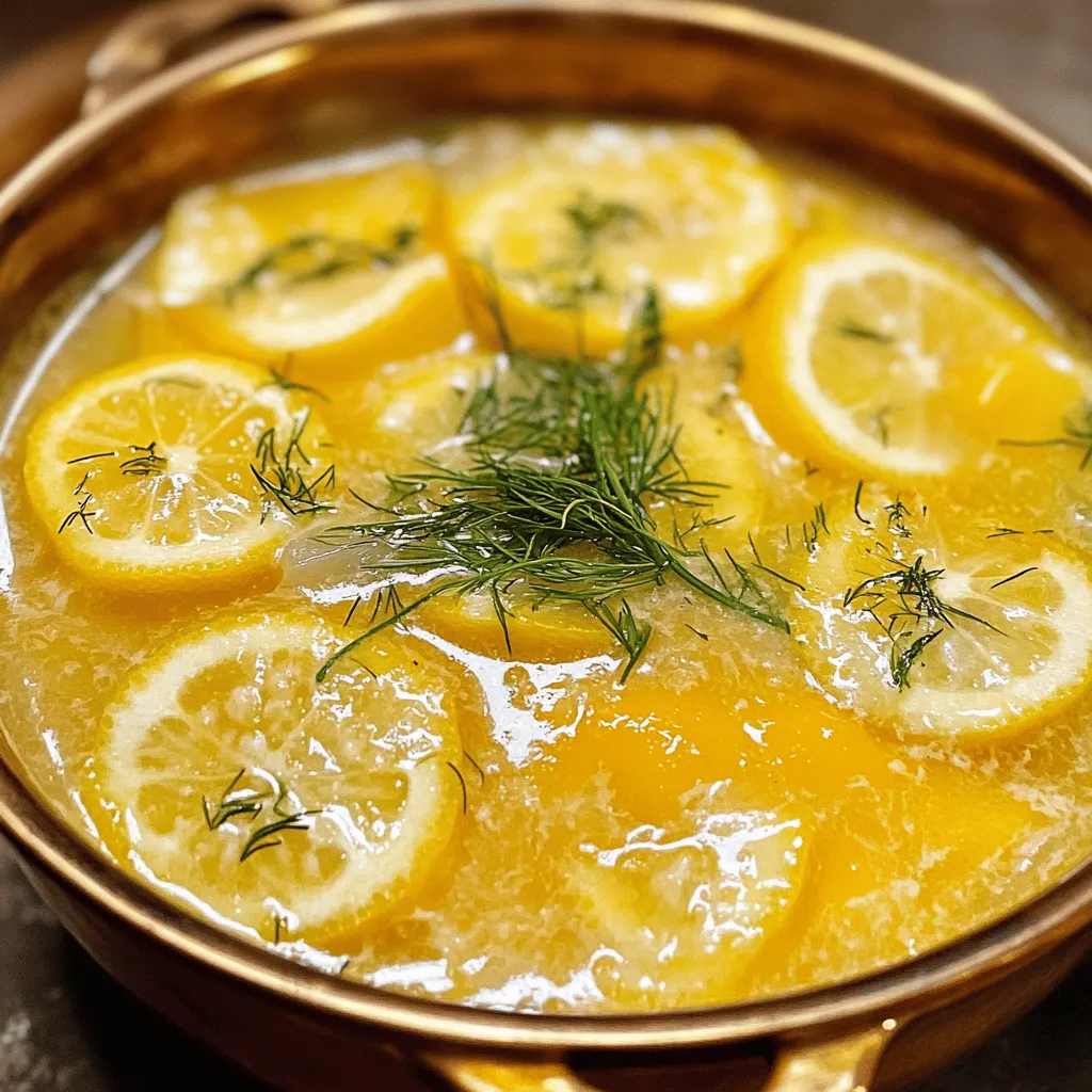 Avgolemono Griechische Zitronen-Hühnchensuppe lecker