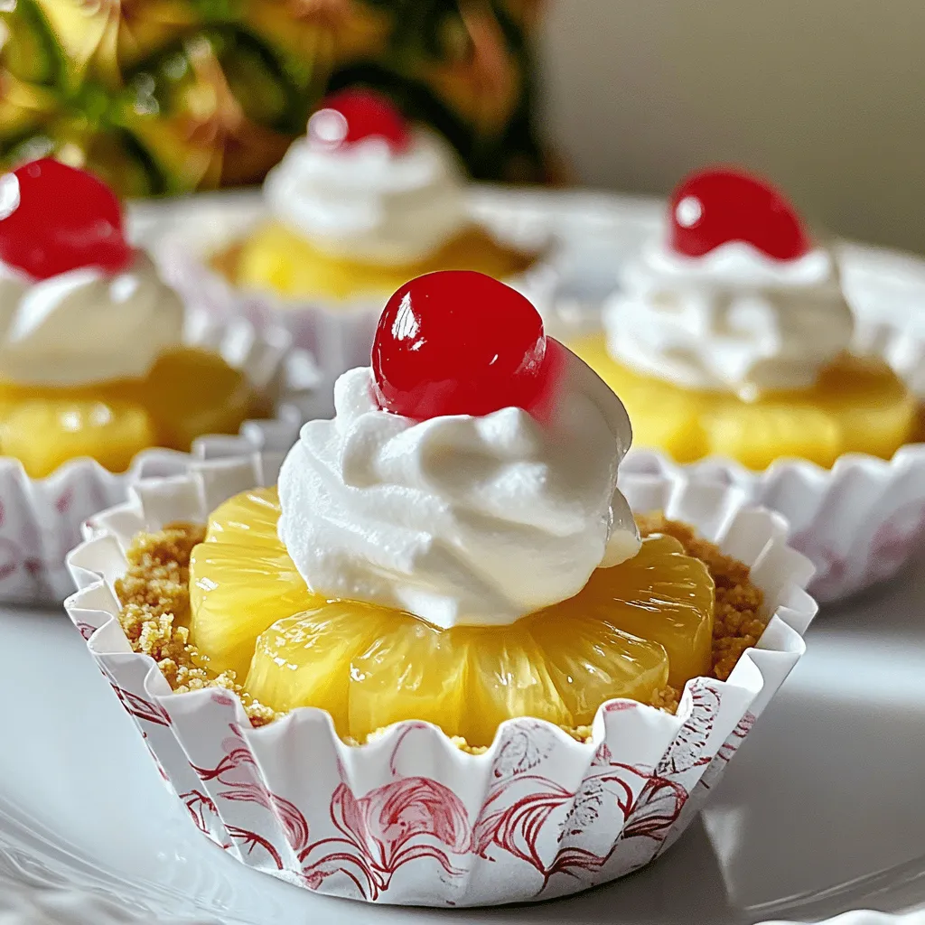 Mini Pineapple Upside-Down Cheesecakes Genüsslicher Genuss