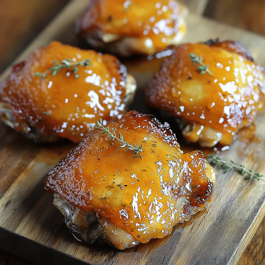 Apricot Glazed Chicken Thighs Einfaches Rezept genießen