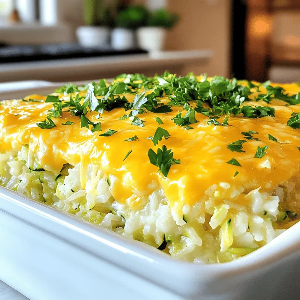Cheesy Zucchini Rice Bake Einfach und Herzhaft Rezept